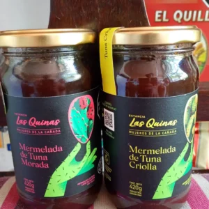 mermelada de tuna, marca las quinas. en 2 variedades únicas y sabrosas